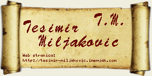 Tešimir Miljaković vizit kartica